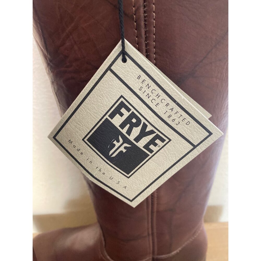 Frye 14L Brown Leather Campus Boots Men's 11 #87290 White Label NWOB Vtg 1980s - Picture 7 of 15
